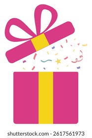 Surprise open gift box icon.
