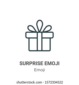 Surprise  outline vector icon.  flat vector simple element illustration from editable concept isolated on white background