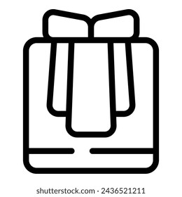 Surprise parcel delivery icon outline vector. Gift boutique. Online surprise marketplace