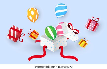 surprise party Colorful celebration background.