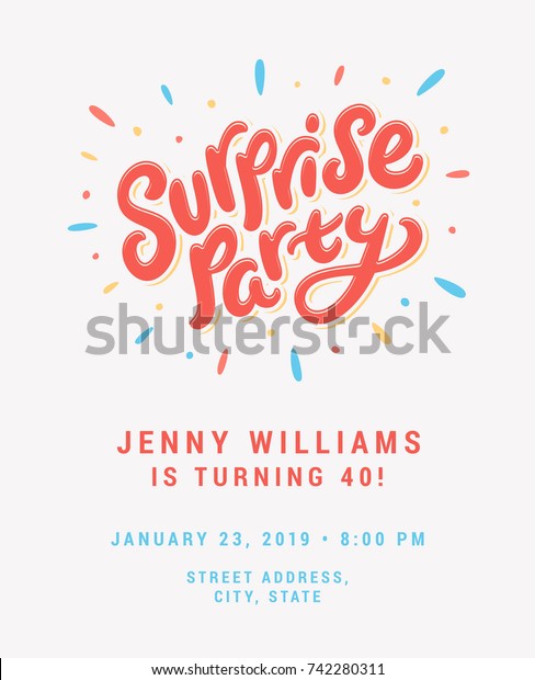 Surprise Party Invitation Template from image.shutterstock.com