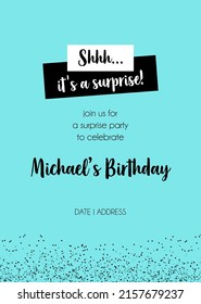 Surprise Party | Secret Party Vector Calligraphic Quote