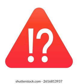 Surprise and question warning marks (exclamation point and question mark icon)