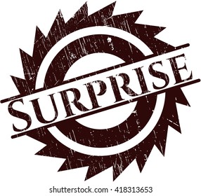 Surprise rubber grunge stamp