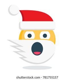 Surprise santa in a flat design