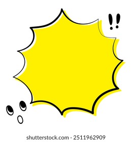 Surprise speech bubble Face Yellow