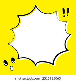 Surprise speech bubble Face Yellow