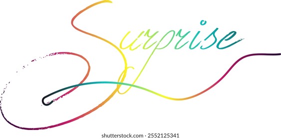 Surprise! text, gradient color Surprise! text