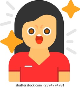 Surprise Vector Flat Icon Design
