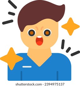 Surprise Vector Flat Icon Design