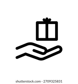 Icono de Vector sorpresa de la caja de regalo, conveniente para los días festivos, cumpleaños, y diseños de la celebración