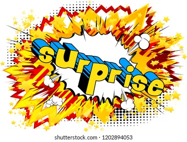 Surprise - Vector illustrated comic book style phrase.