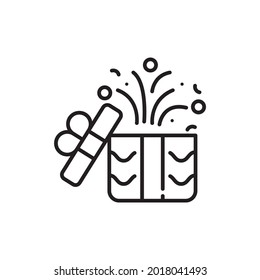 Surprise  vector outline icon style illustration. EPS 10 file 