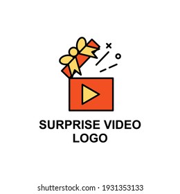 Surprise video logo design. Easy to edit with vector file. Can use for your creative content. Especially for video logo.