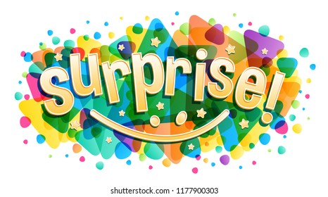 Surprise word creative concept