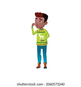 surprised african boy looking at amazing architecture building cartoon vector. surprised african boy looking at amazing architecture building character. isolated flat cartoon illustration