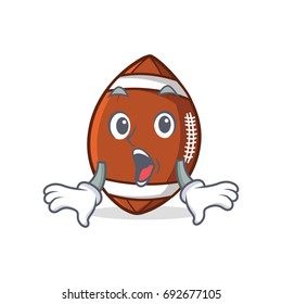 Surprised American football character cartoon