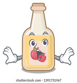 Surprised apple cider in the character shape