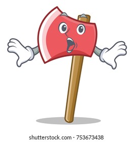 Surprised axe character cartoon style vector illustration