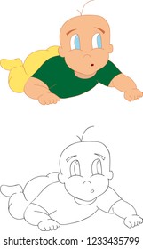 Surprised baby vector design. 
