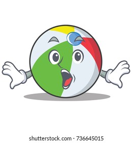 Surprised ball character cartoon style