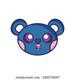surprised bear head cute animal