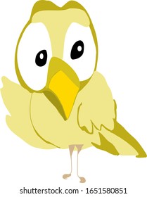 Surprised Bird Expression Isolated Vector