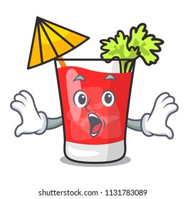 Surprised bloody mary mascot cartoon