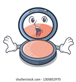 Surprised blush on the mascot dressing table