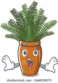 Surprised boston fern with the cartoon shape