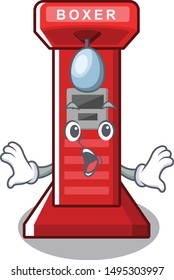 Surprised boxing game machine in the character