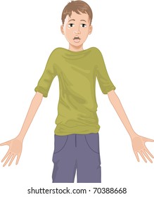 Surprised boy