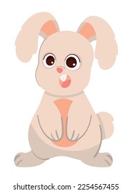 surprised bunny vector icon design