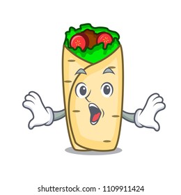 Surprised burrito mascot cartoon style Surprised burrito mascot cartoon style