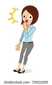 Surprised business woman