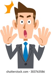 Surprised businessman