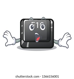 Surprised button f10 isolated with the cartoon