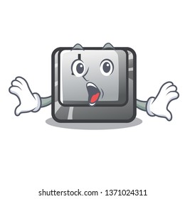 Surprised button J on a computer character