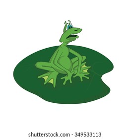 surprised cartoon frog