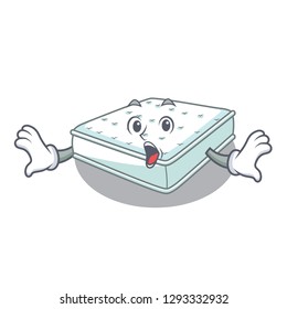 Surprised cartoon mattress the made to sleep