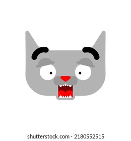 Surprised Cat cartoon. Pet with big eyes