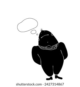 Surprised character who doesn't know what's going on
