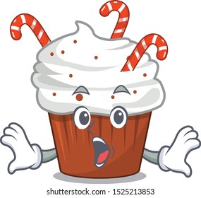 Surprised christmas cupcake in the character fridge