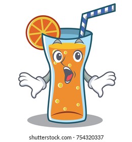 Surprised cocktail character cartoon style vector illustration