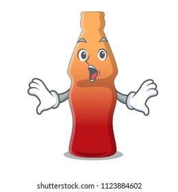 Surprised cola bottle jelly candy mascot cartoon