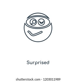 Surprised concept line icon. Linear Surprised concept outline symbol design. This simple element illustration can be used for web and mobile UI/UX.