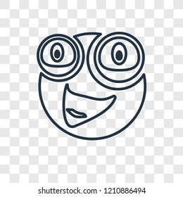 Surprised concept vector linear icon isolated on transparent background, Surprised concept transparency concept in outline style