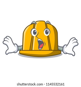 Surprised construction helmet mascot cartoon