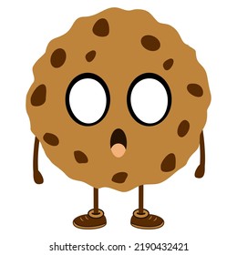 Surprised Cookies Cartoon Character Illustration