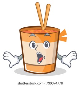Surprised cup noodles character cartoon